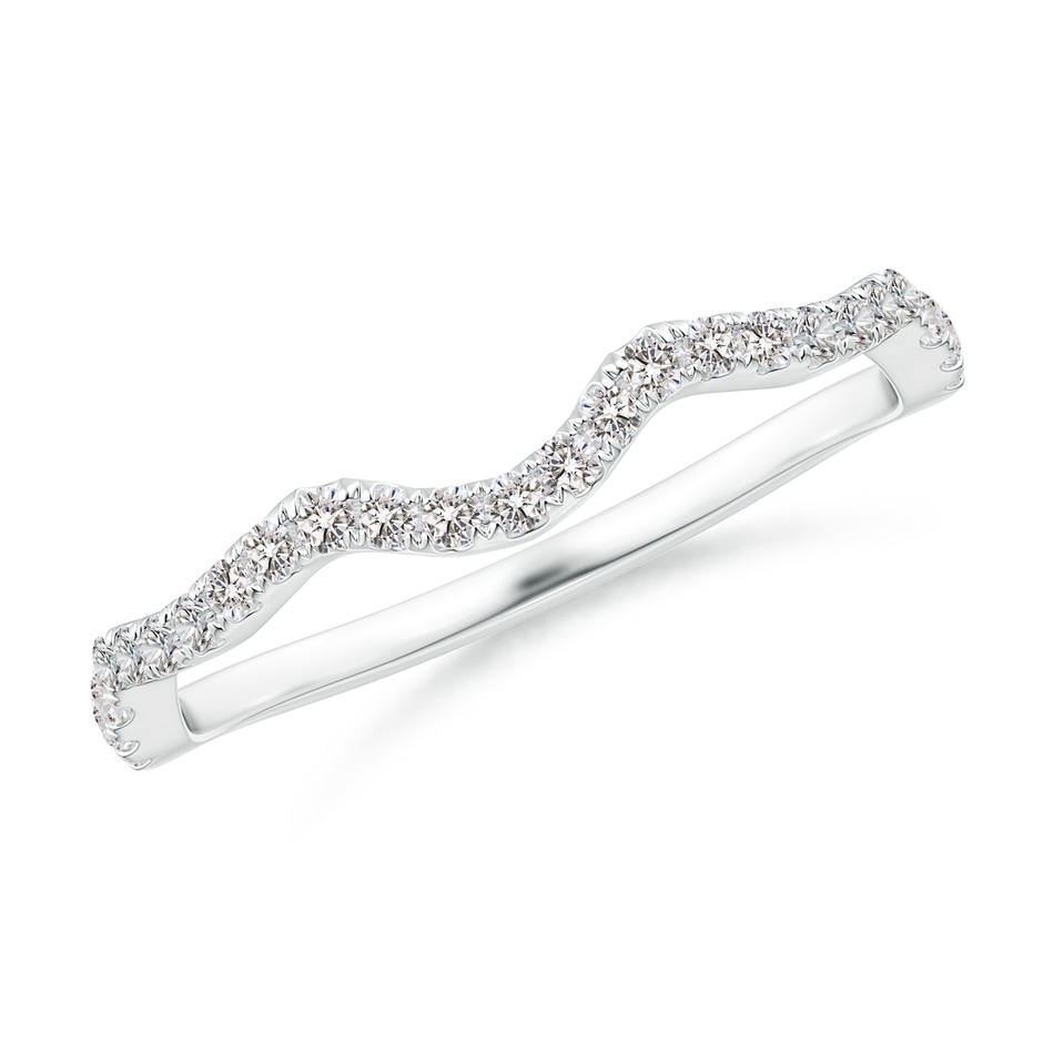 1.1mm IJI1I2 Aeon Vintage Inspired Diamond Contour Wedding Band in White Gold 