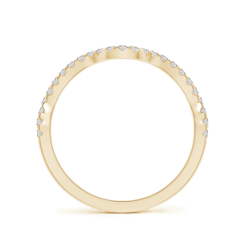 1.1mm IJI1I2 Aeon Vintage Inspired Diamond Contour Wedding Band in Yellow Gold side-1