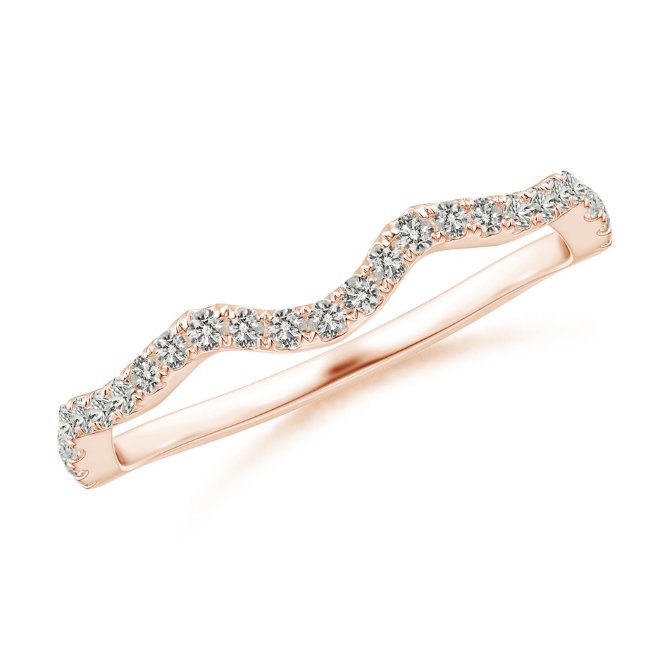 1.1mm KI3 Aeon Vintage Inspired Diamond Contour Wedding Band in Rose Gold 