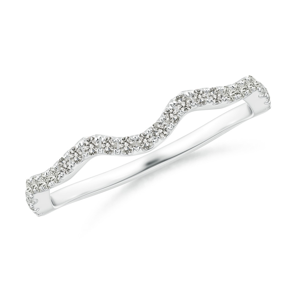 1.1mm KI3 Aeon Vintage Inspired Diamond Contour Wedding Band in White Gold 