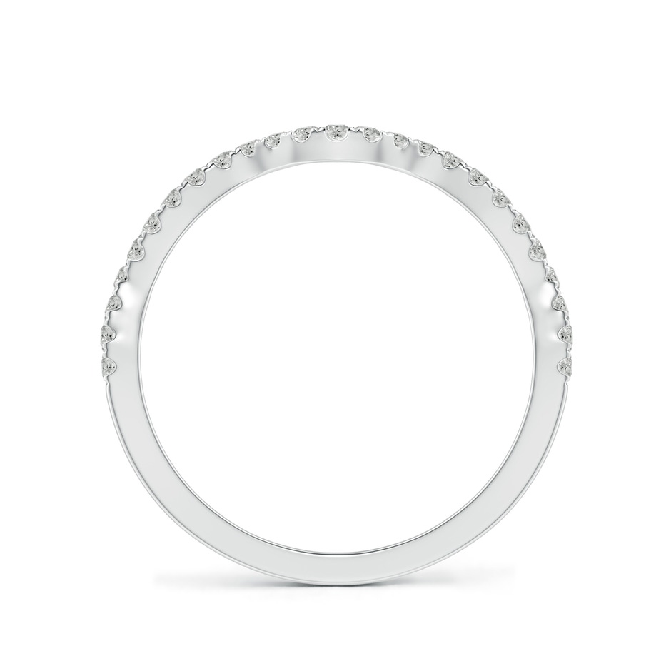1.1mm KI3 Aeon Vintage Inspired Diamond Contour Wedding Band in White Gold side-1