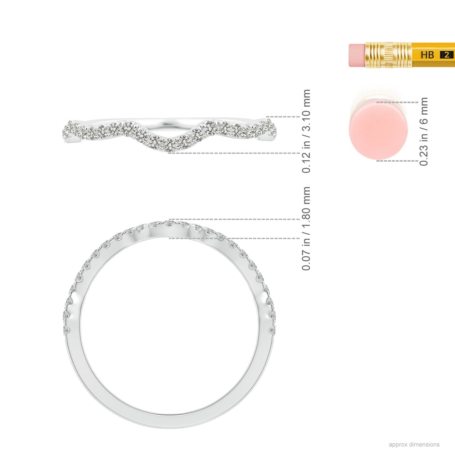 K, I3 / 0.15 CT / 14 KT White Gold