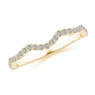 1.1mm KI3 Aeon Vintage Inspired Diamond Contour Wedding Band in Yellow Gold