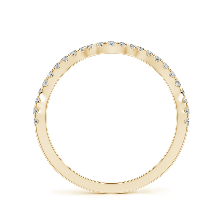 1.1mm KI3 Aeon Vintage Inspired Diamond Contour Wedding Band in Yellow Gold side-1