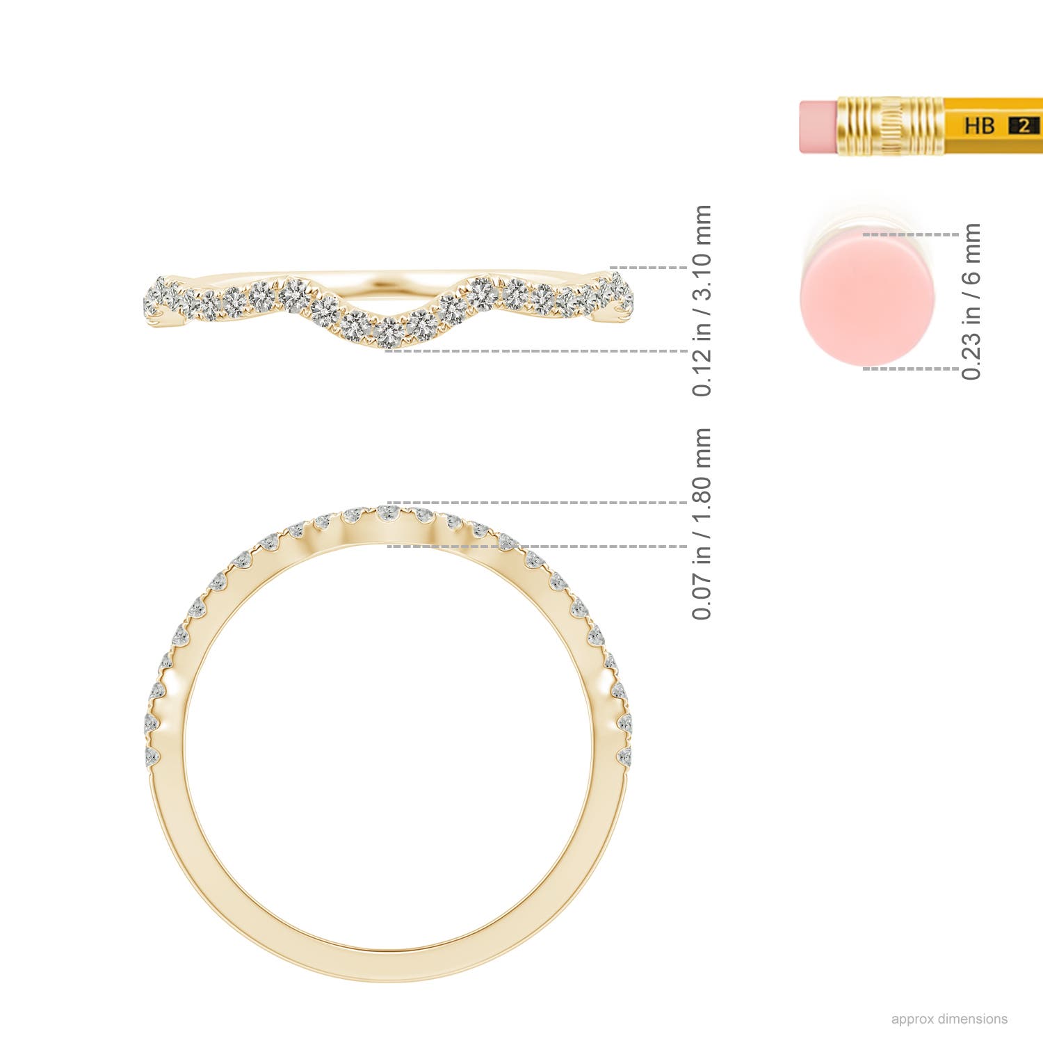 K, I3 / 0.15 CT / 14 KT Yellow Gold