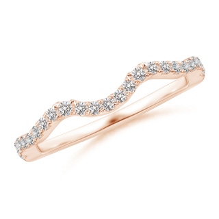 1.2mm IJI1I2 Aeon Vintage Inspired Diamond Contour Wedding Band in Rose Gold