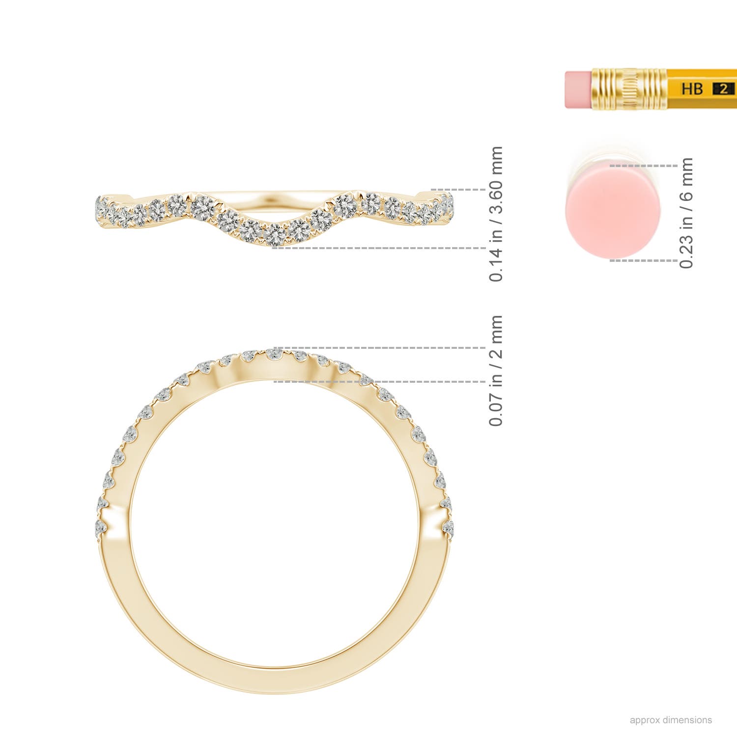 K, I3 / 0.18 CT / 14 KT Yellow Gold