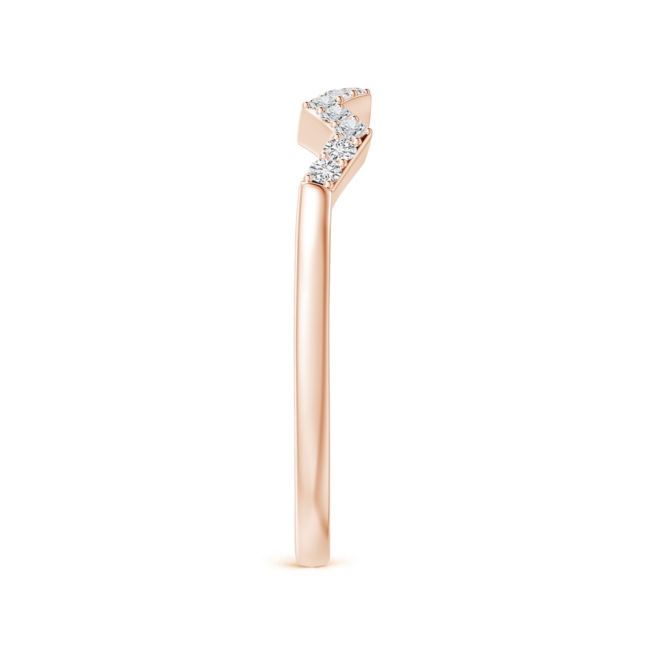 1.3mm HSI2 Aeon Art Deco Diamond Zig-Zag Wedding Band in Rose Gold side-2