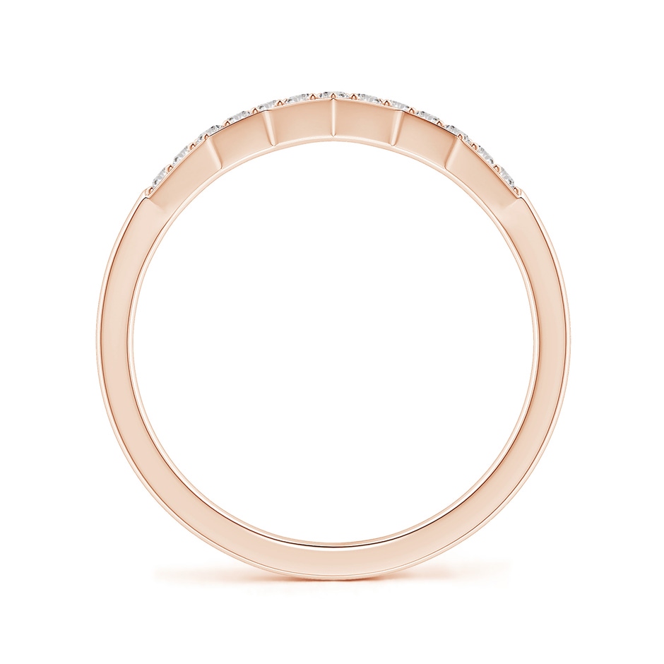 1.3mm IJI1I2 Aeon Art Deco Diamond Zig-Zag Wedding Band in Rose Gold side-1