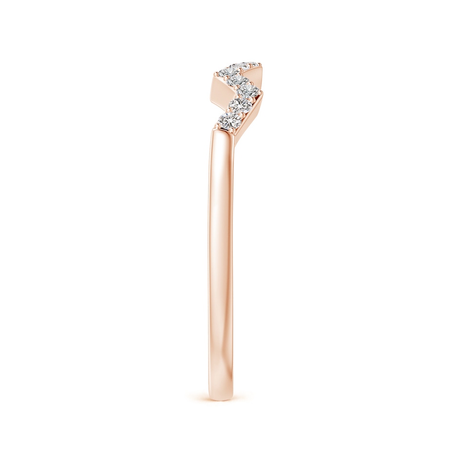 1.3mm IJI1I2 Aeon Art Deco Diamond Zig-Zag Wedding Band in Rose Gold side-2