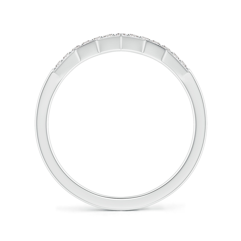 1.3mm IJI1I2 Aeon Art Deco Diamond Zig-Zag Wedding Band in White Gold side-1