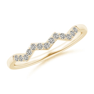 1.3mm KI3 Aeon Art Deco Diamond Zig-Zag Wedding Band in Yellow Gold