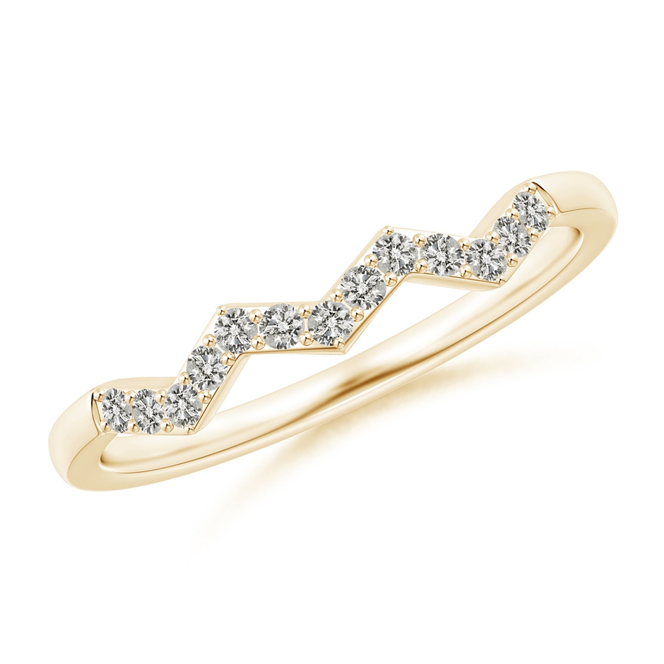1.3mm KI3 Aeon Art Deco Diamond Zig-Zag Wedding Band in Yellow Gold 