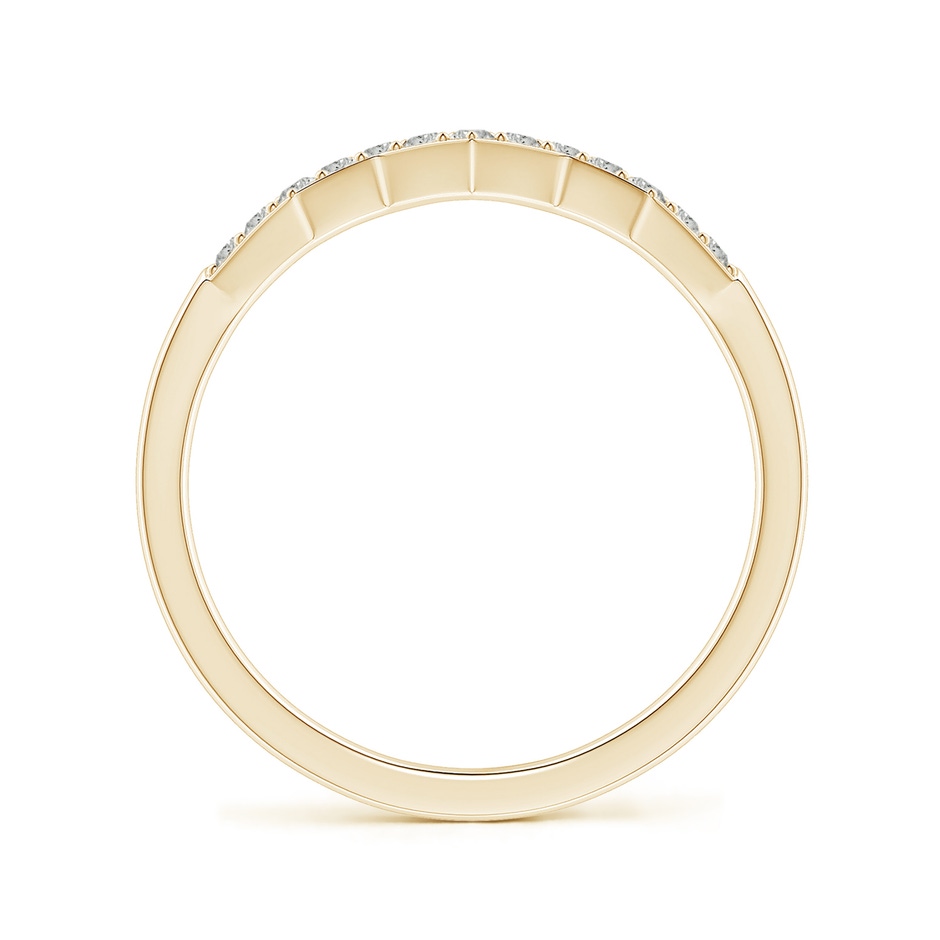 1.3mm KI3 Aeon Art Deco Diamond Zig-Zag Wedding Band in Yellow Gold side-1