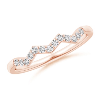 1.4mm HSI2 Aeon Art Deco Diamond Zig-Zag Wedding Band in 18K Rose Gold