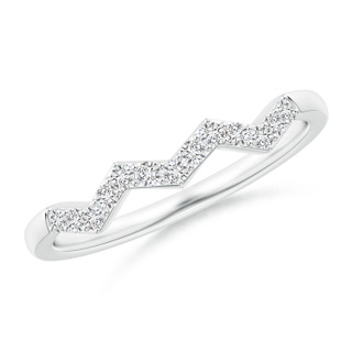 1.4mm HSI2 Aeon Art Deco Diamond Zig-Zag Wedding Band in White Gold