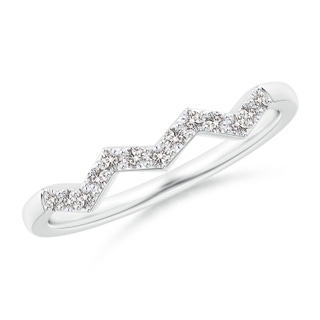 1.4mm IJI1I2 Aeon Art Deco Diamond Zig-Zag Wedding Band in White Gold