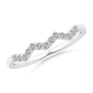 1.4mm KI3 Aeon Art Deco Diamond Zig-Zag Wedding Band in 18K White Gold