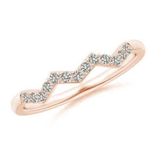 1.4mm KI3 Aeon Art Deco Diamond Zig-Zag Wedding Band in Rose Gold