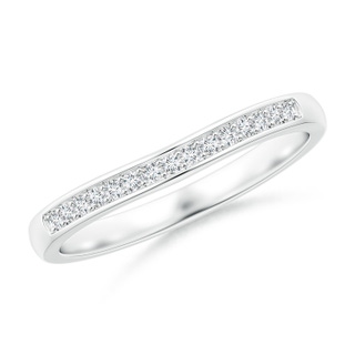 1.15mm GVS2 Aeon Vintage Style Diamond Curved Wedding Band in 18K White Gold