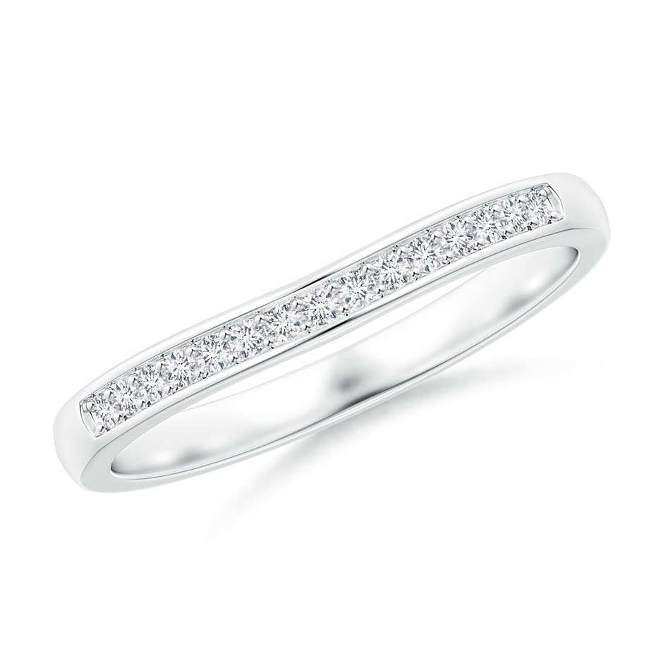 1.15mm GVS2 Aeon Vintage Style Diamond Curved Wedding Band in 18K White Gold 