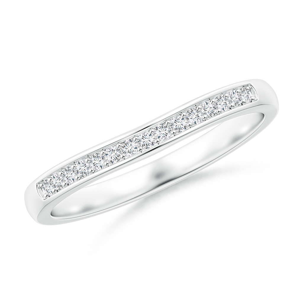 1.15mm GVS2 Aeon Vintage Style Diamond Curved Wedding Band in White Gold