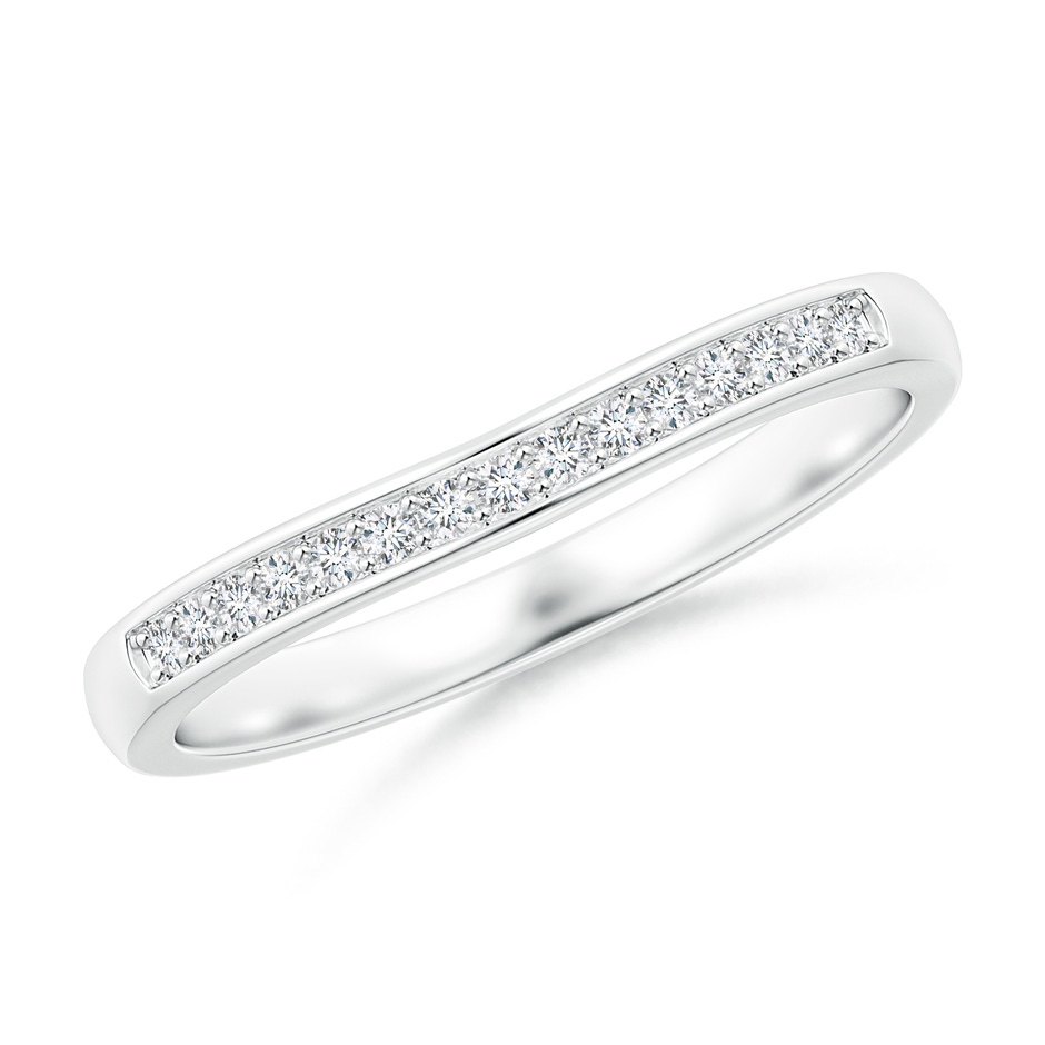 1.15mm GVS2 Aeon Vintage Style Diamond Curved Wedding Band in White Gold 