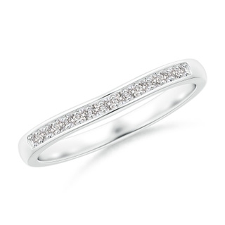 1.15mm IJI1I2 Aeon Vintage Style Diamond Curved Wedding Band in 18K White Gold