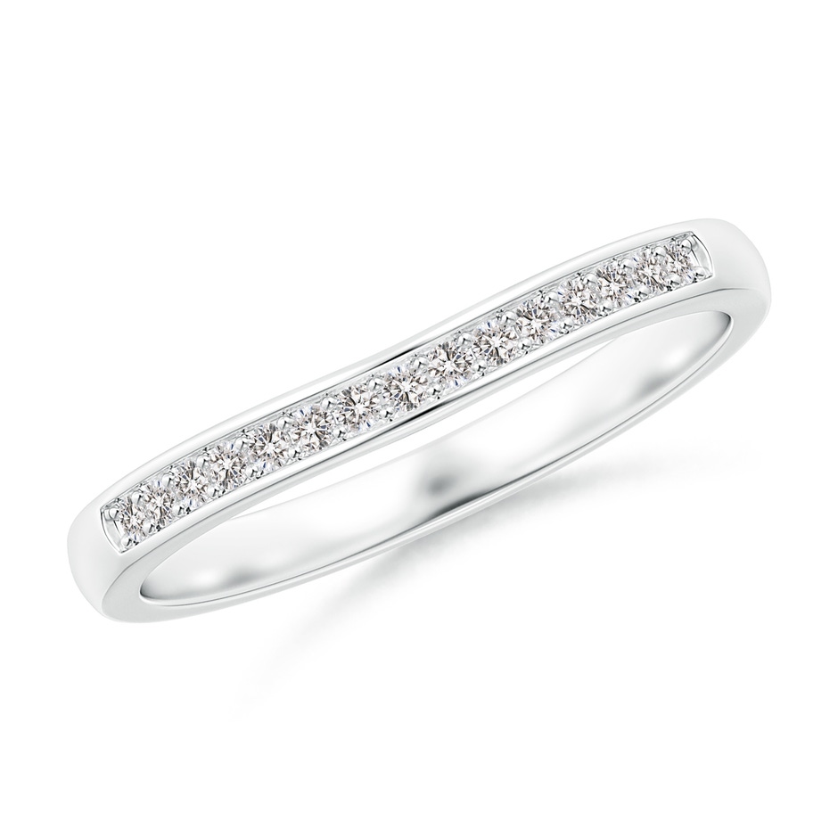 1.15mm IJI1I2 Aeon Vintage Style Diamond Curved Wedding Band in White Gold 