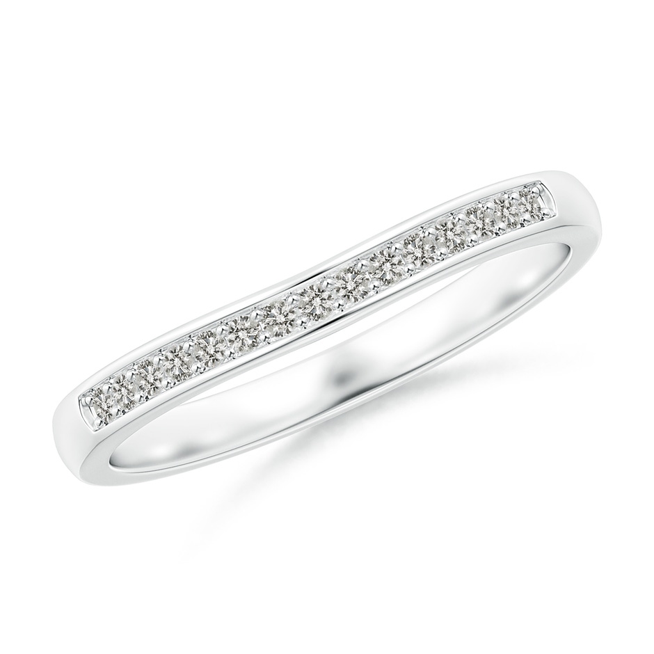 1.15mm KI3 Aeon Vintage Style Diamond Curved Wedding Band in White Gold 