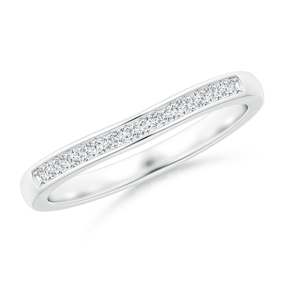 1.2mm GVS2 Aeon Vintage Style Diamond Curved Wedding Band in 18K White Gold 