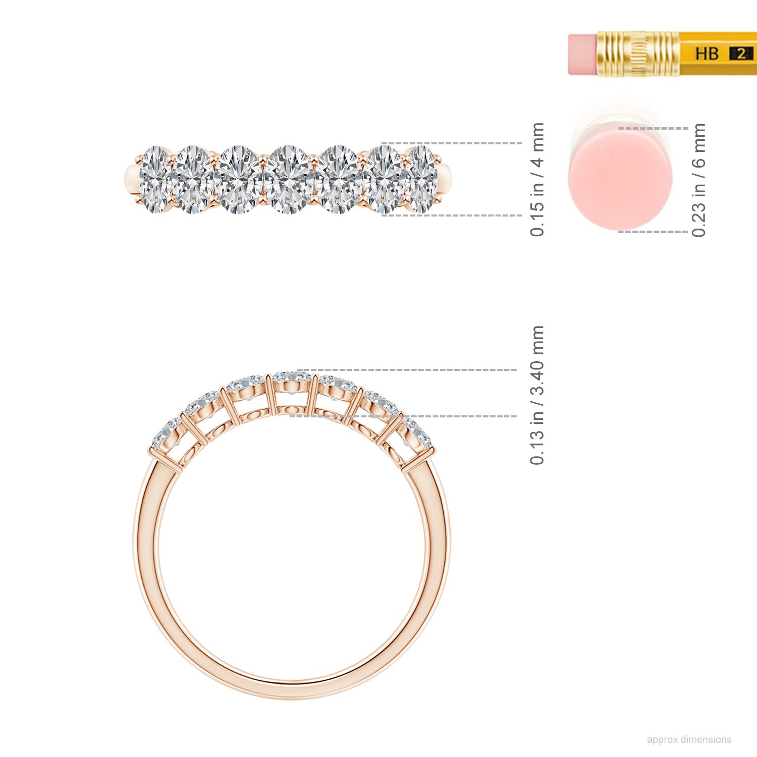 H, SI2 / 0.84 CT / 14 KT Rose Gold