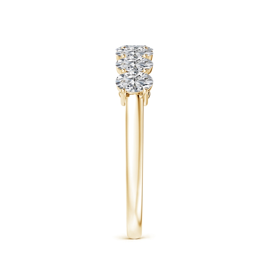 4x3mm HSI2 Oval Diamond Seven Stone Ring in Yellow Gold side 299