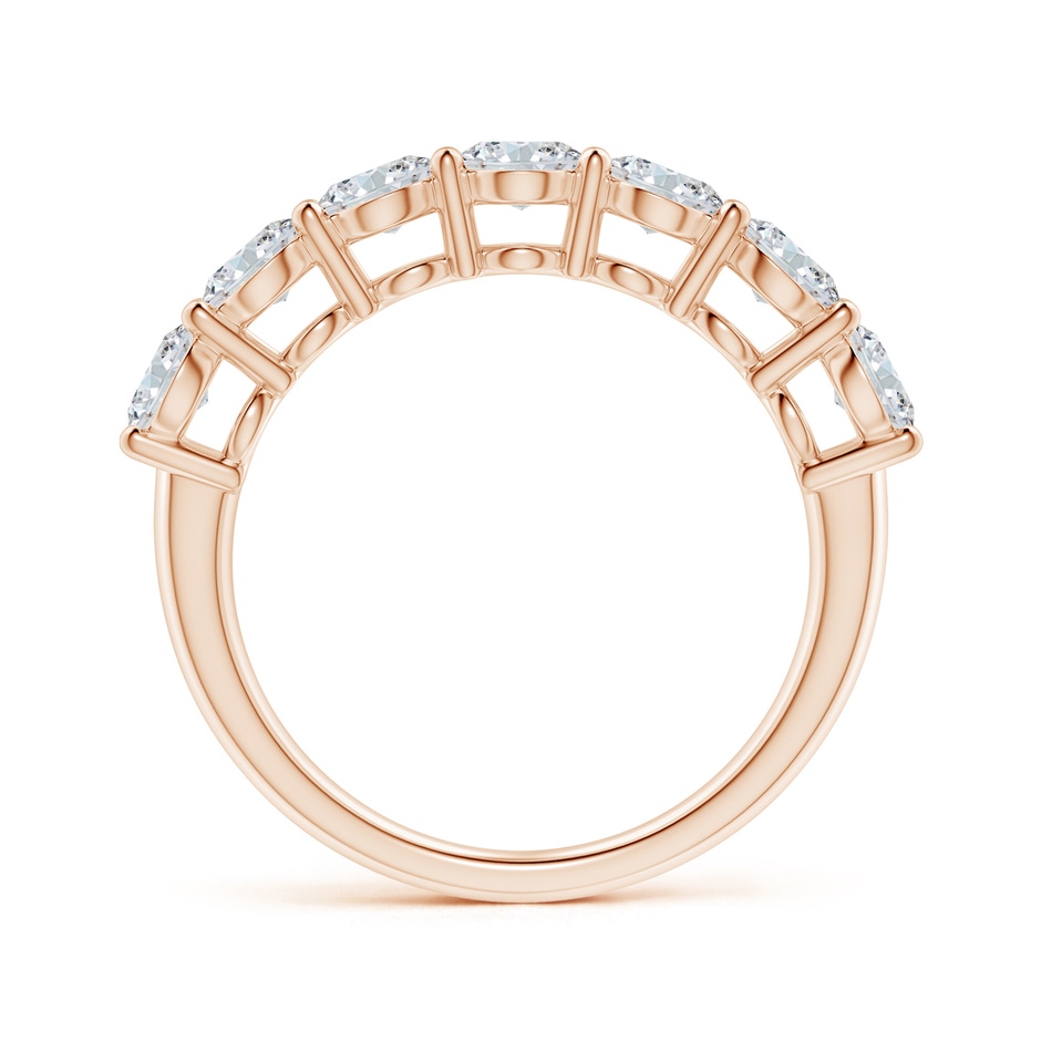 5x4mm GVS2 Oval Diamond Seven Stone Ring in Rose Gold side 199