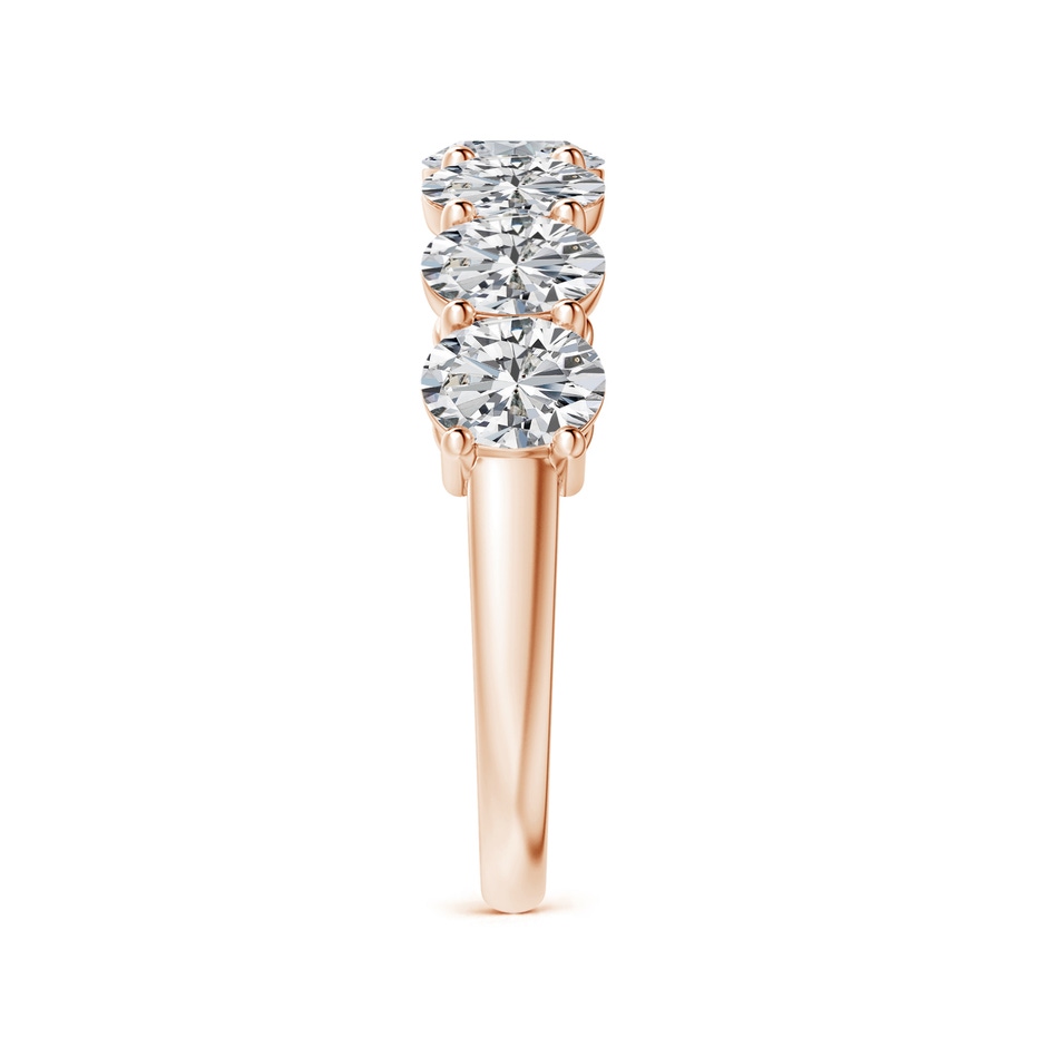 5x4mm HSI2 Oval Diamond Seven Stone Ring in Rose Gold side 299