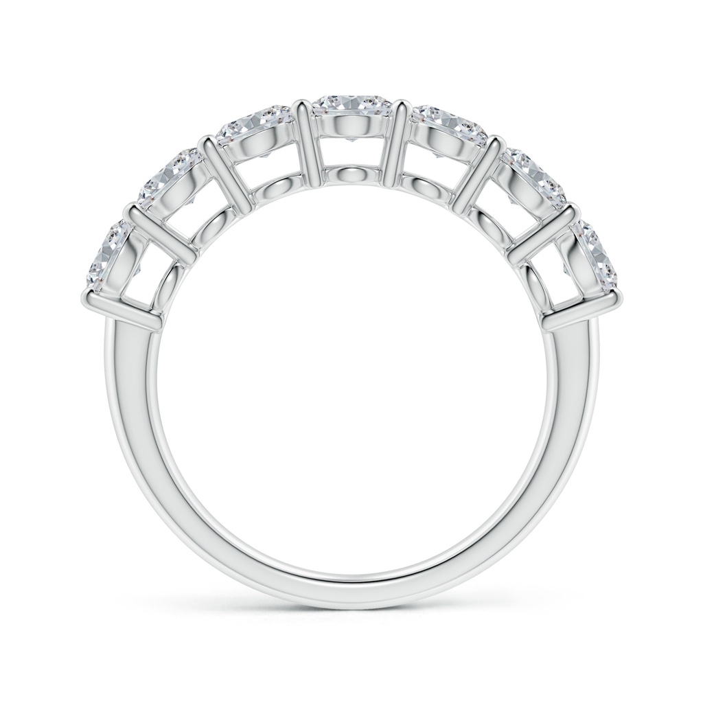 5x4mm HSI2 Oval Diamond Seven Stone Ring in White Gold - side 199