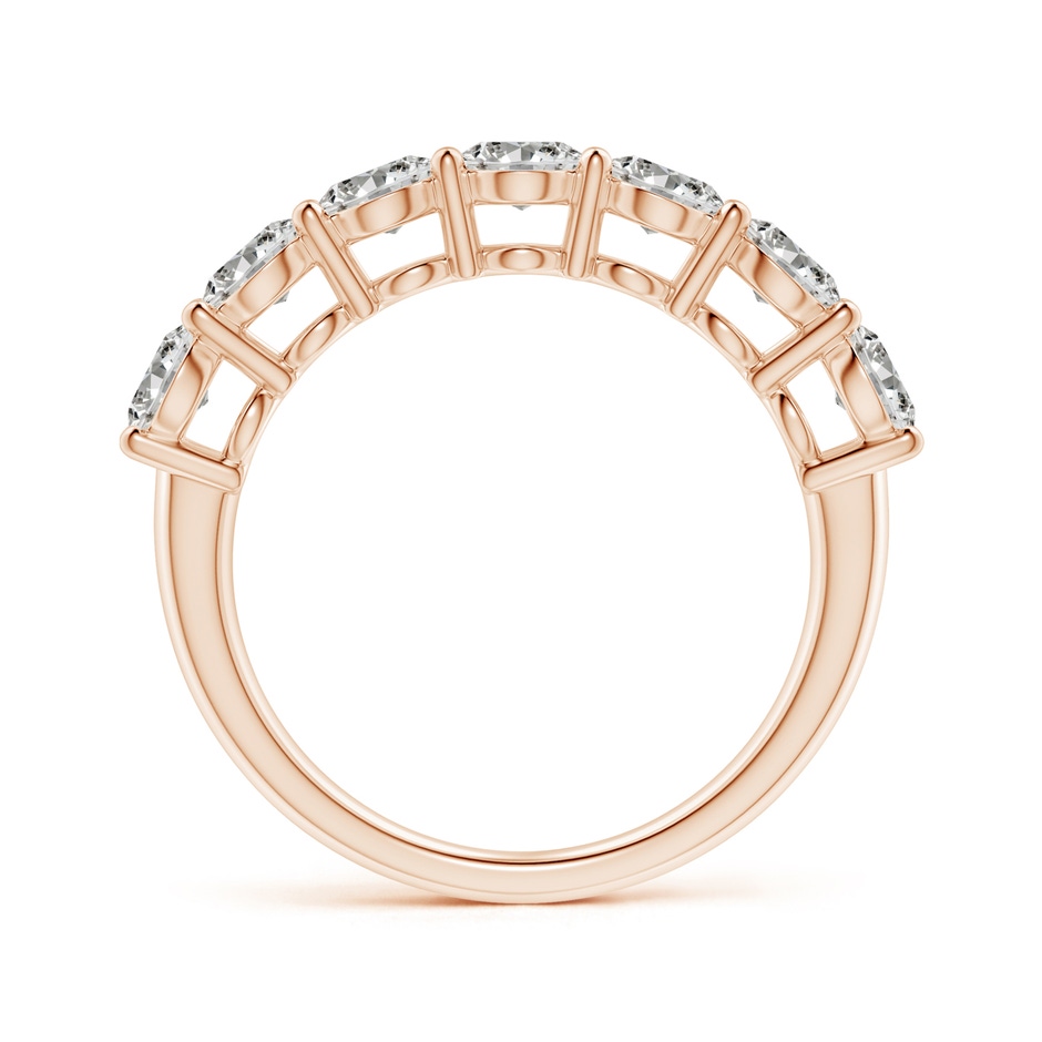 5x4mm KI3 Oval Diamond Seven Stone Ring in Rose Gold side 199