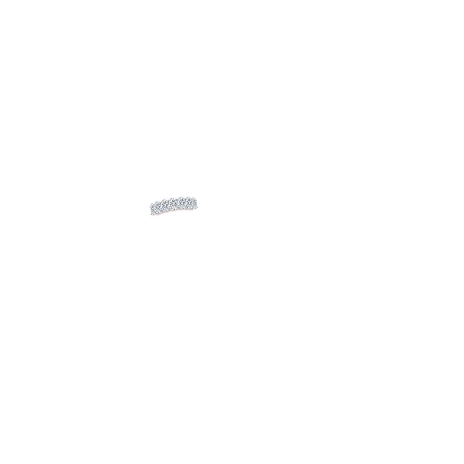 6x4mm GVS2 Oval Diamond Seven Stone Ring in P950 Platinum hand