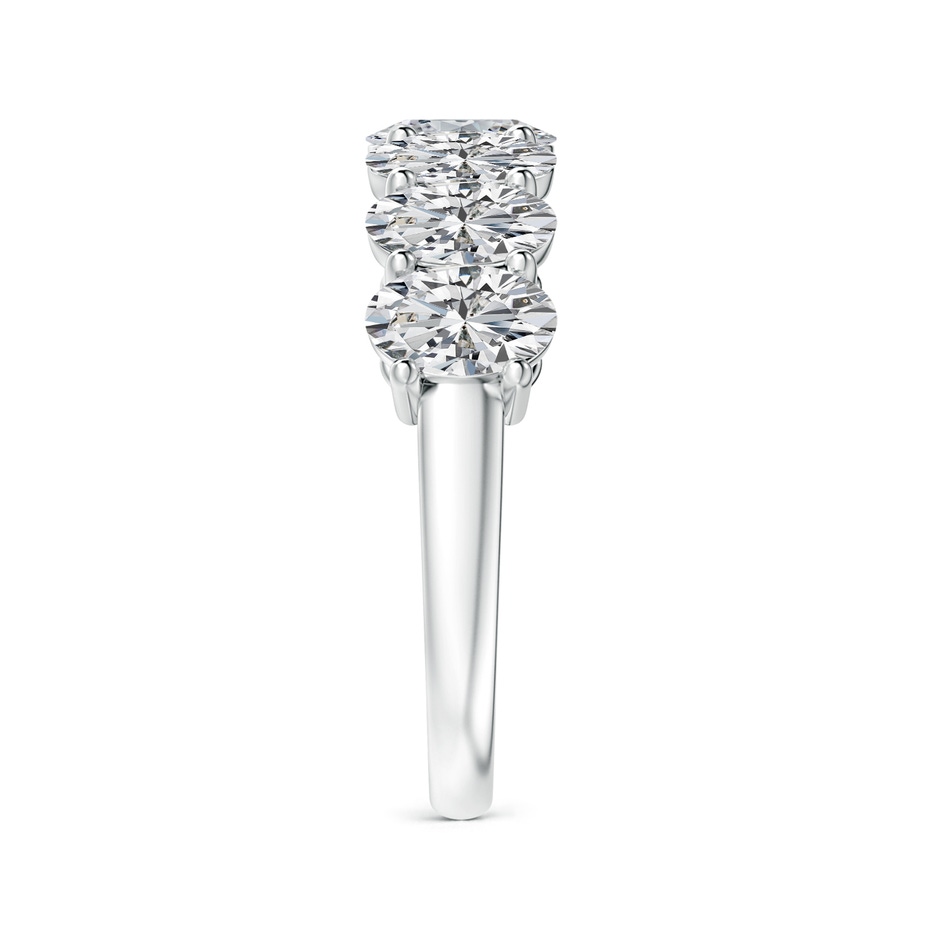 6x4mm HSI2 Oval Diamond Seven Stone Ring in P950 Platinum side 299