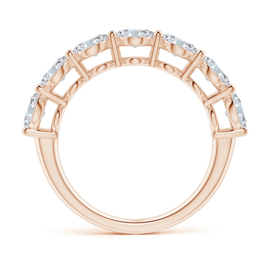 7x5mm GVS2 Oval Diamond Seven Stone Ring in Rose Gold side 199