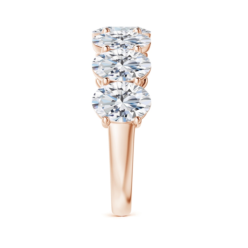 7x5mm GVS2 Oval Diamond Seven Stone Ring in Rose Gold side 299
