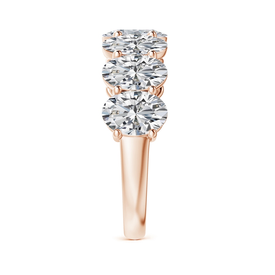 7x5mm HSI2 Oval Diamond Seven Stone Ring in Rose Gold side 299