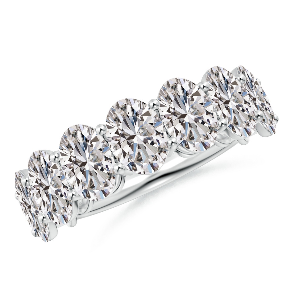 7x5mm IJI1I2 Oval Diamond Seven Stone Ring in P950 Platinum 