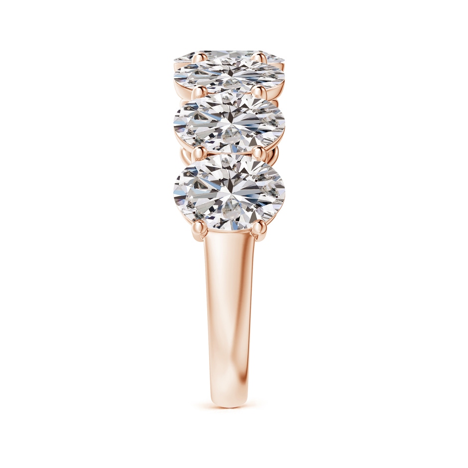 7x5mm IJI1I2 Oval Diamond Seven Stone Ring in Rose Gold side 299