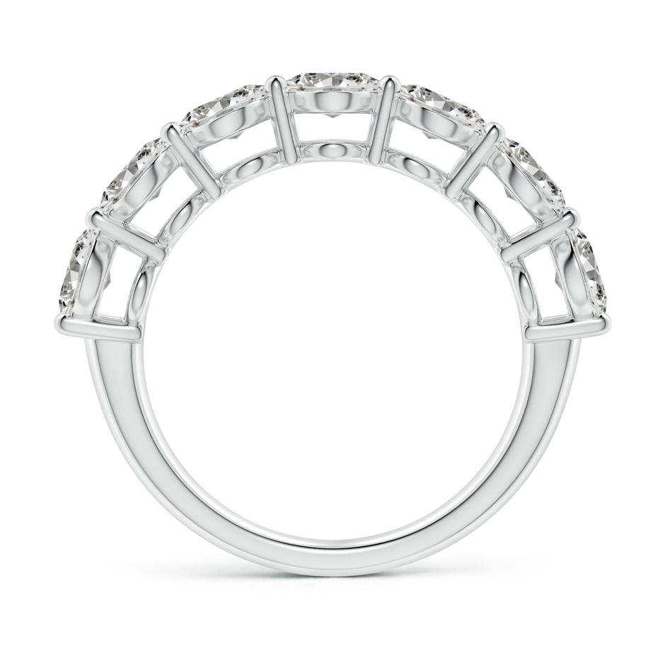 7x5mm KI3 Oval Diamond Seven Stone Ring in P950 Platinum side 199