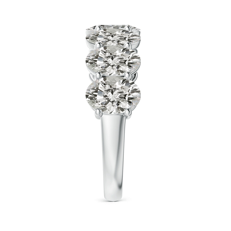 7x5mm KI3 Oval Diamond Seven Stone Ring in P950 Platinum side 299
