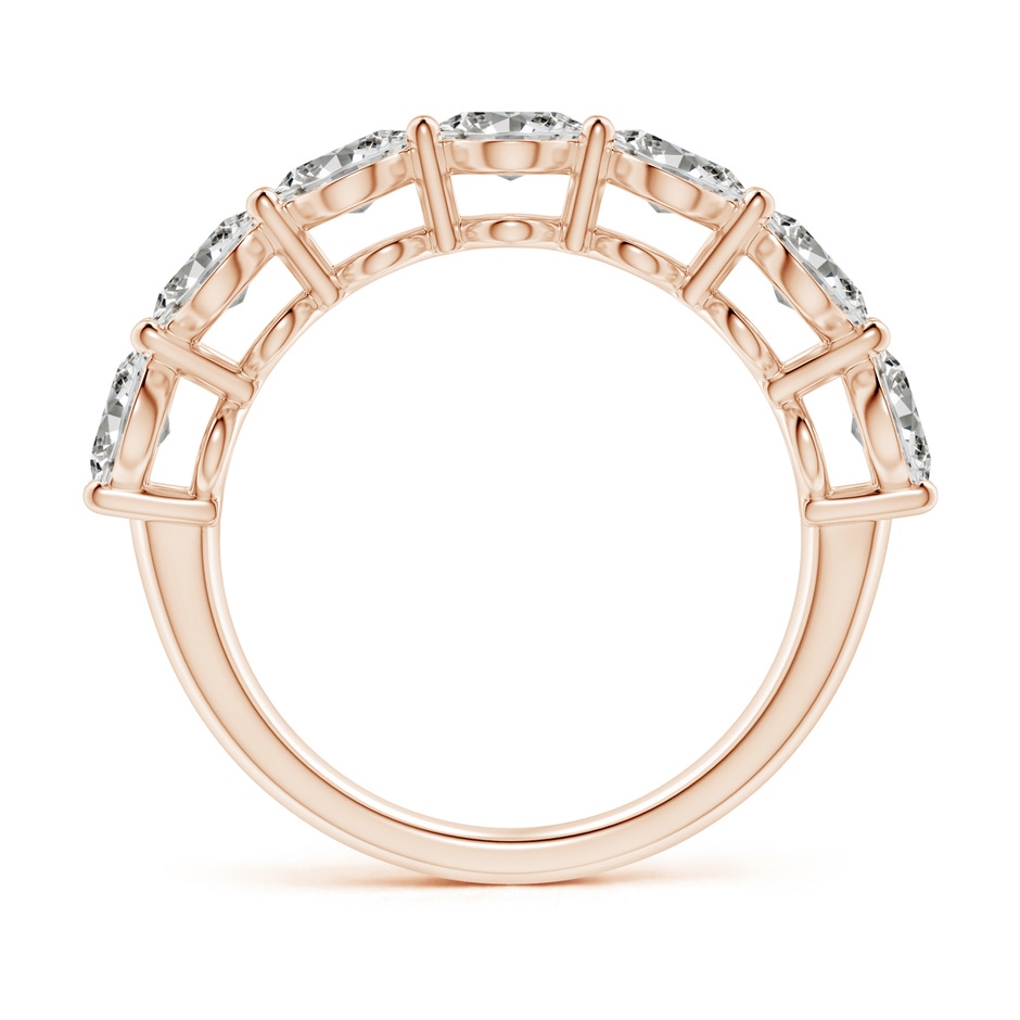 7x5mm KI3 Oval Diamond Seven Stone Ring in Rose Gold side 199