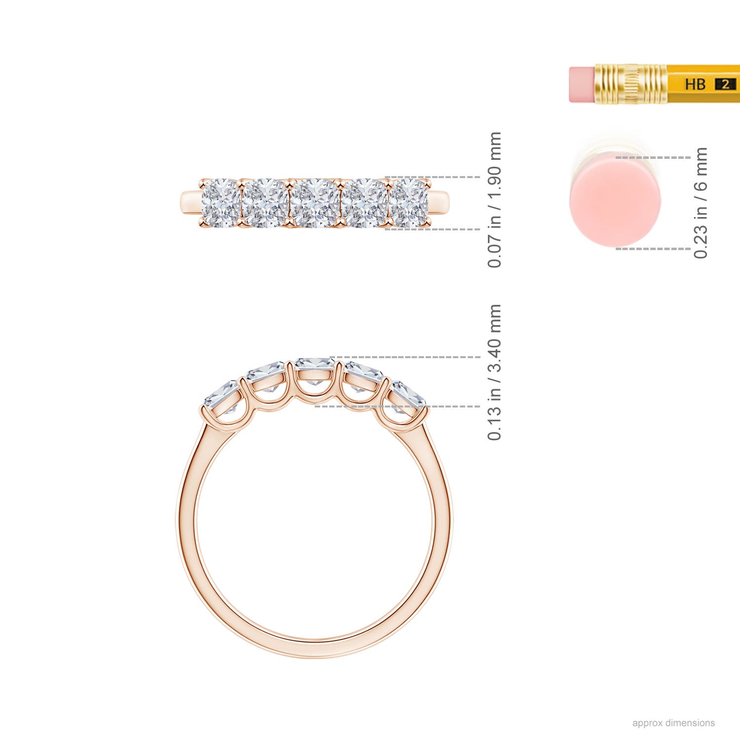 H, SI2 / 1 CT / 14 KT Rose Gold