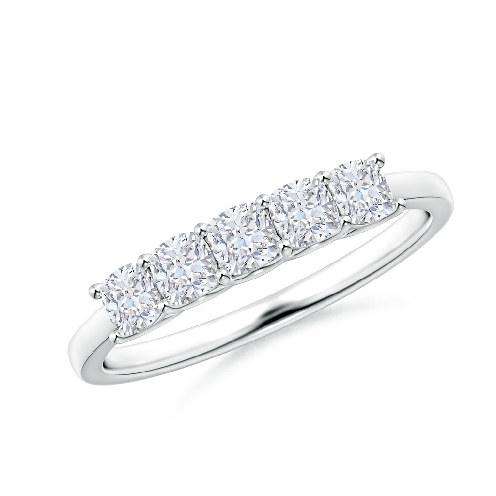 3mm GVS2 Cushion Diamond Five Stone Ring in P950 Platinum