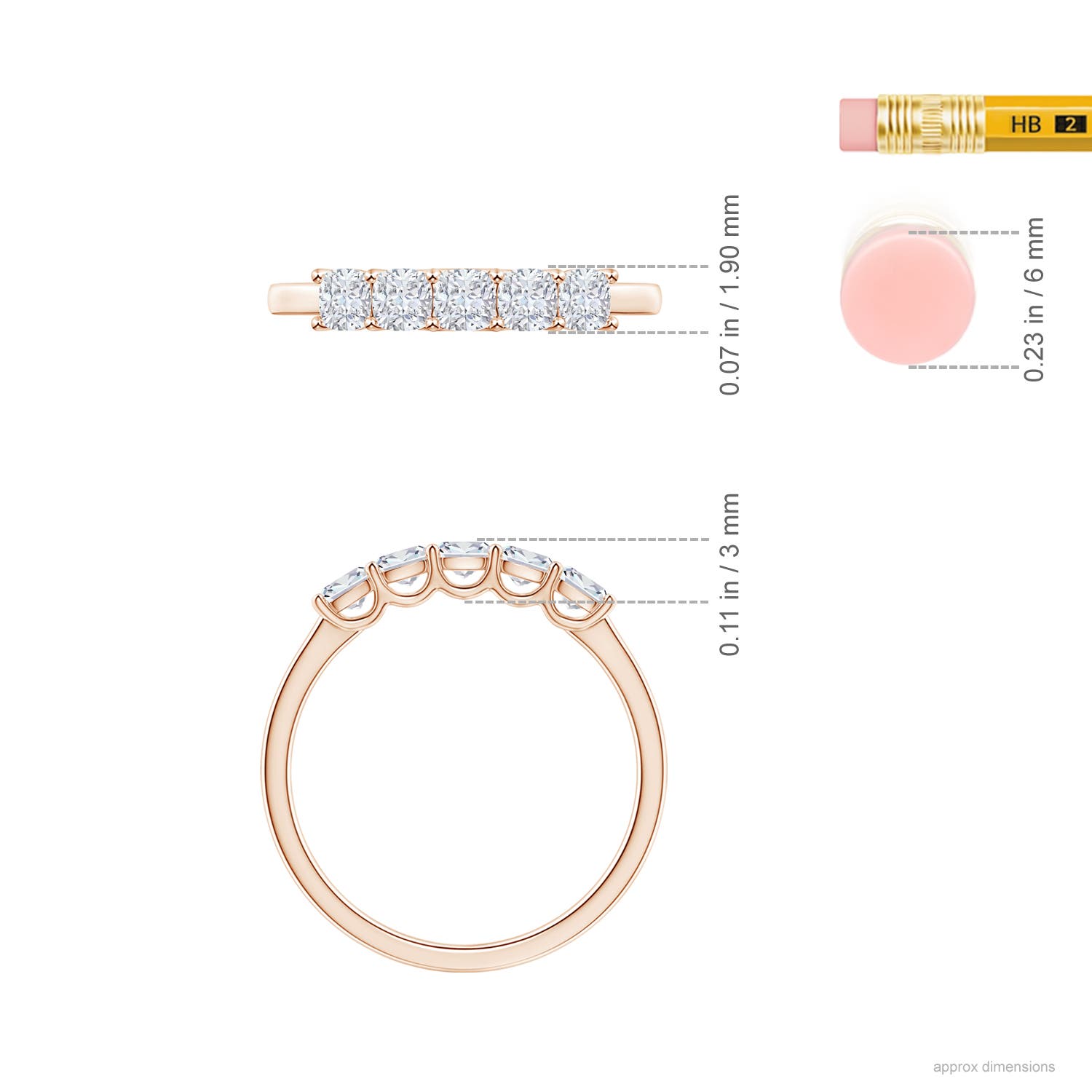 G, VS2 / 0.8 CT / 14 KT Rose Gold